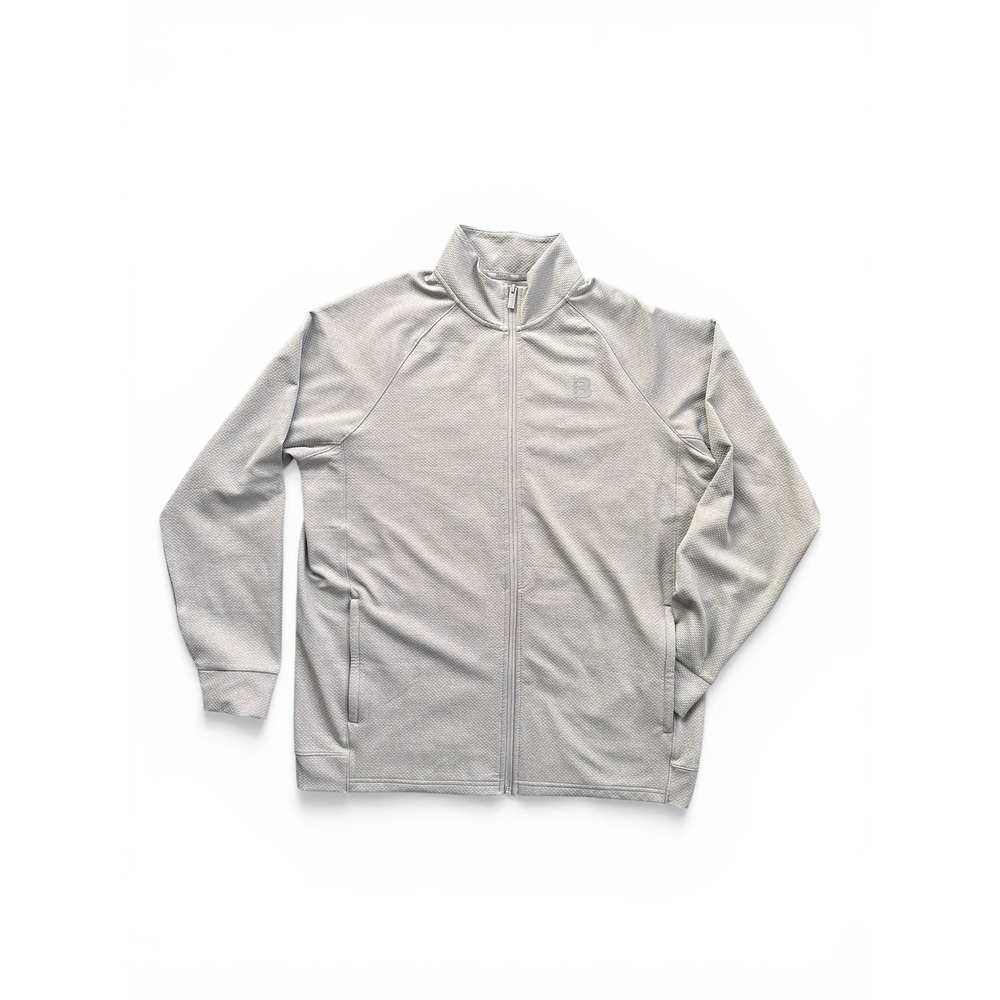 Bench Urbanwear Track Jacket Mens Large Gray Excellent Textured Full Zip